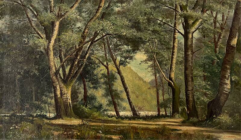 Tableau "Sous-bois", Huile sur toile