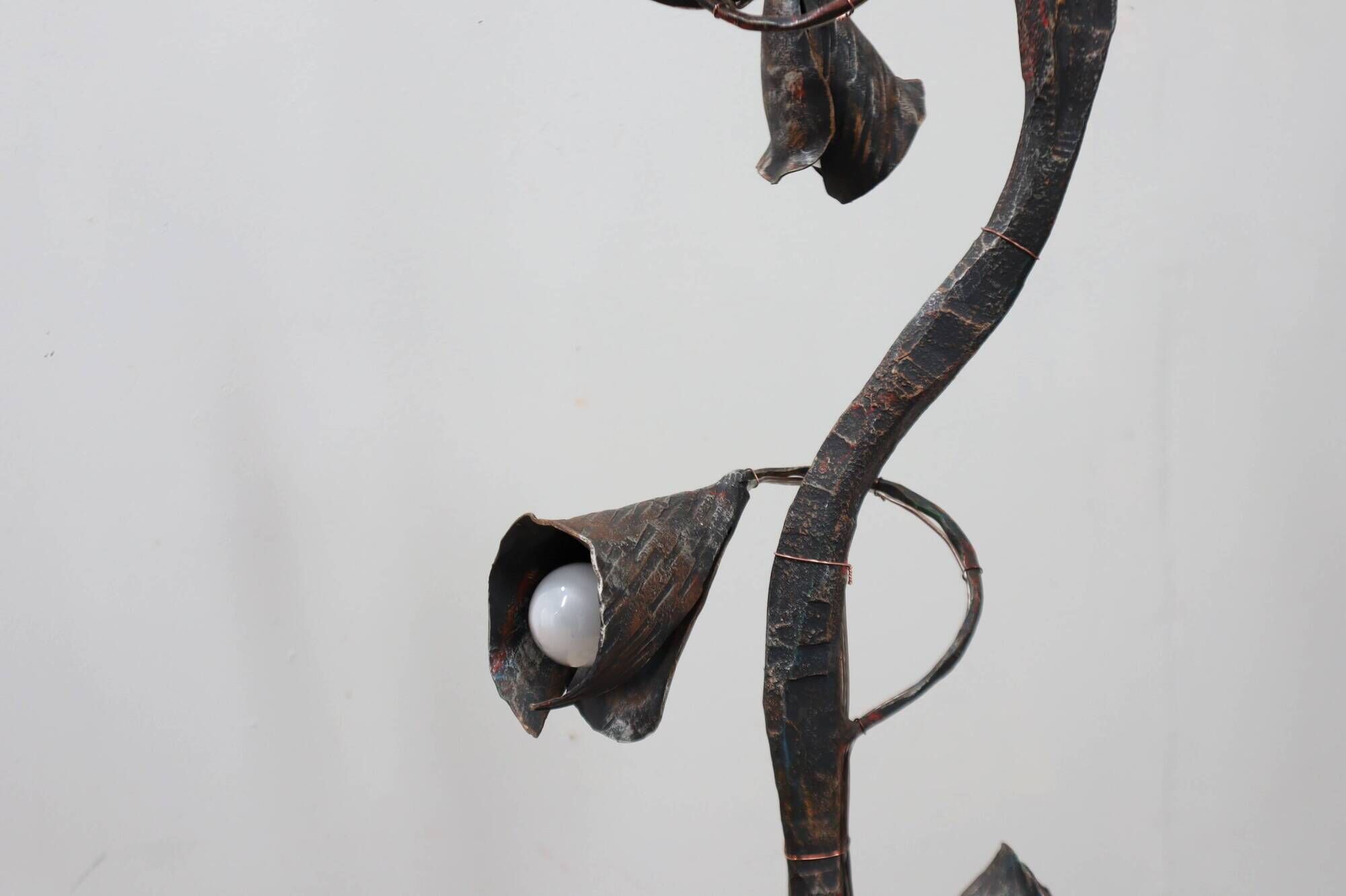 Brutalist floor lamp sculpture by Salvino Marsura, Italy 1970s