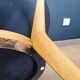 Round wooden coffee table, glass top, Czech, 50s, Kozeelka & Kropacek