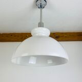 Bauhaus chrome and opaline pendant lamp