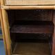 Mid-century italian bamboo, rattan and teak desk, 1960s
