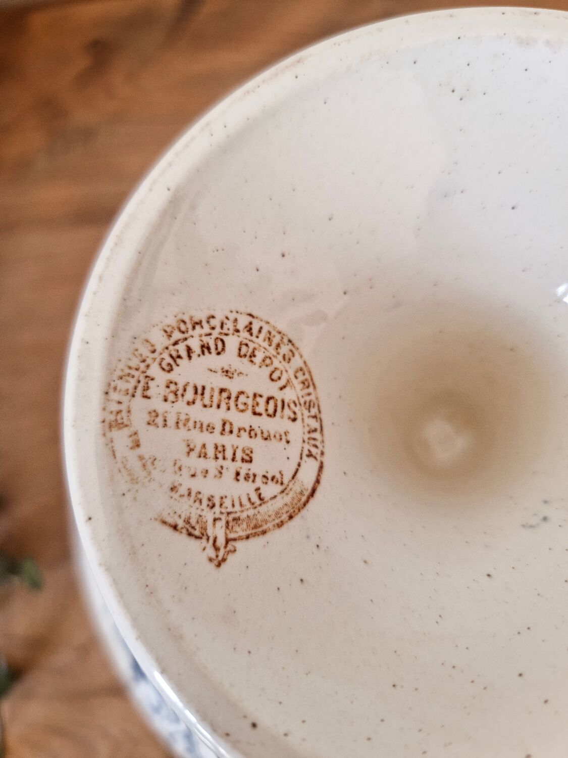 E.Bourgeois iron earth compote bowl