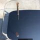 Glass and brass coffee table