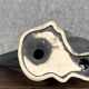 Black lacquered ceramic from the Art Deco period: bird signed Jean