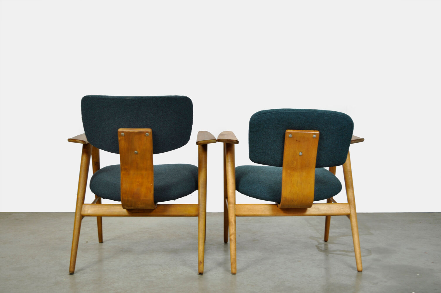 Mid-century set of two Birch armchairs FT14 by Cees Braakman for Pastoe, 1950s