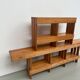 Pair of modernist pine wall shelves, circa 1970