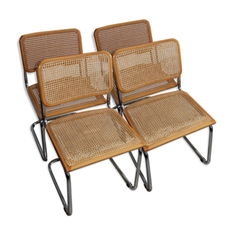 Lot de 4 chaises par Marcel Breuer cesca B32