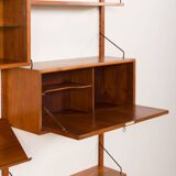 Poul Cadovius 4 bay teak wall unit for Cado, Denmark 1960s