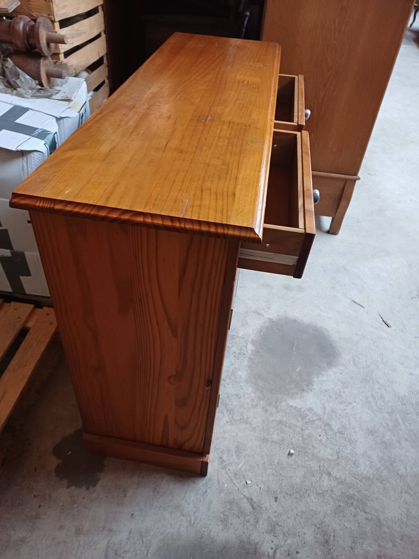 Buffet de cuisine 2 portes en pin