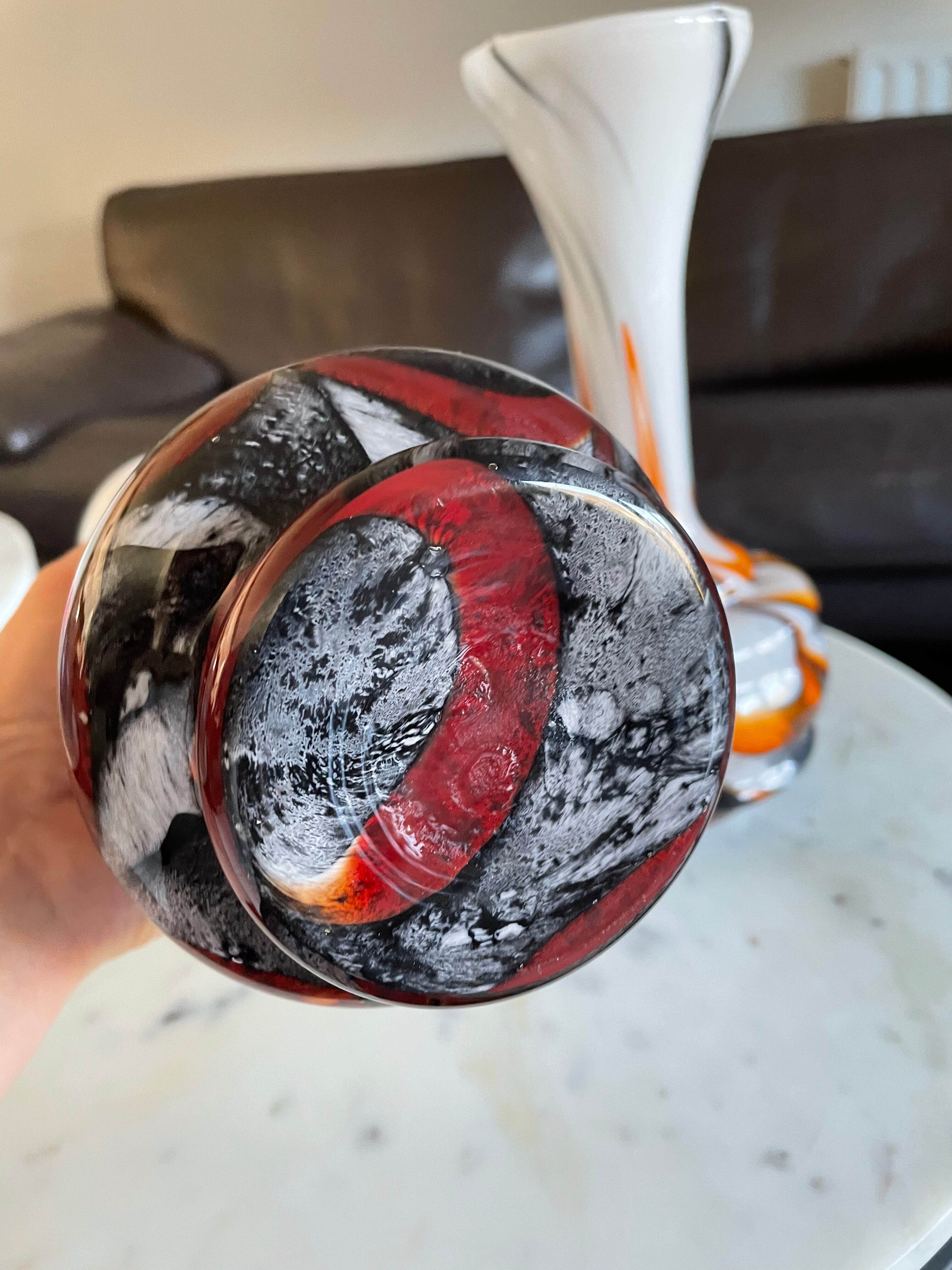 Set of two vintage Murano vases in blown glass