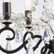 Crystal Chandelier with 5 Arms — Modern Style Black & Glass