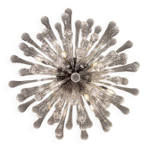 Venetian chandelier "Sputnik" adorned with Murano glass drops, around 1990.
