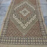 Handmade multicolored carpet, 75x144cm