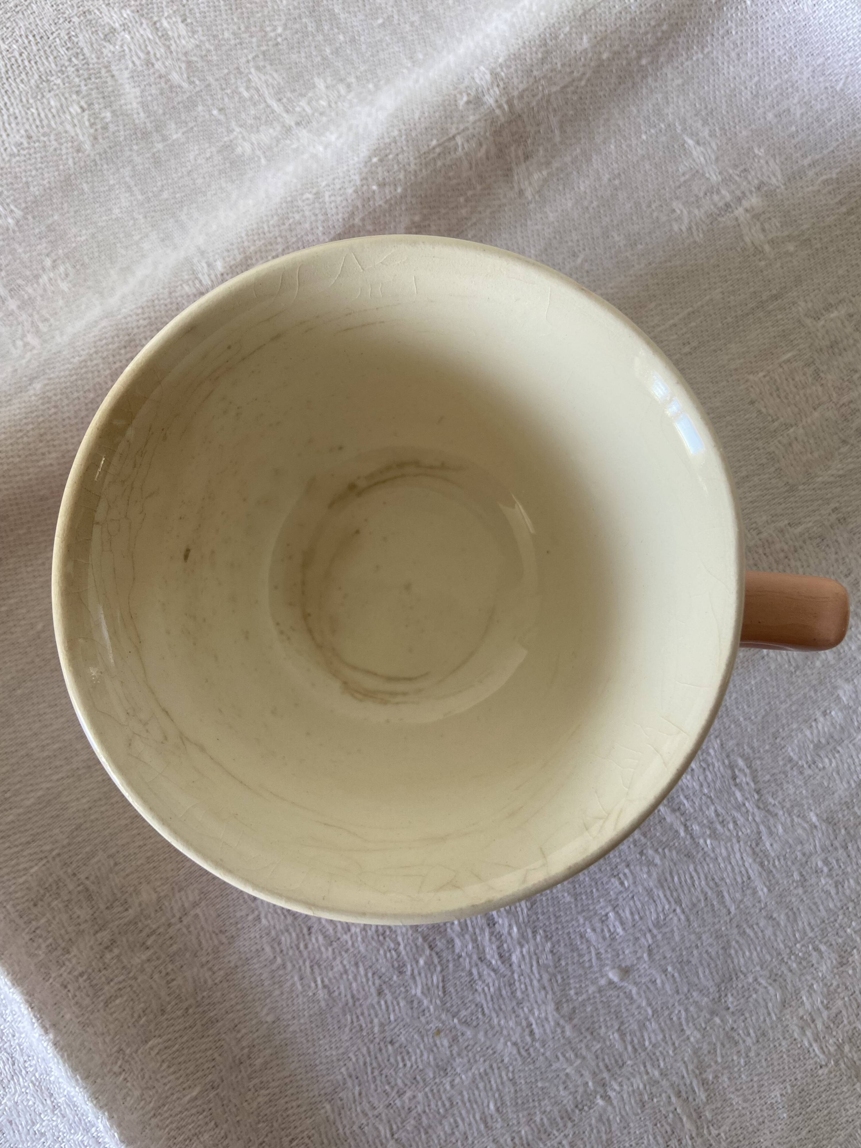 5 tasses à café & soucoupes Villery & Boch roses