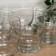Set de 6 verres à eau en verre gravé