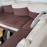 Marble and brass coffee table