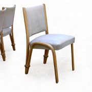 Set of 6 vintage 1950 Steiner Bow wood chairs.