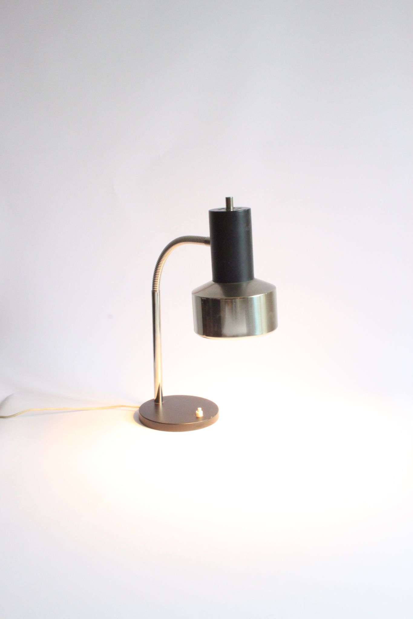 Gooseneck Copper Desk Lamp by Massive Belgium 1960s