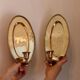 Pair Of Mid Century Swedish Brass Sconces
