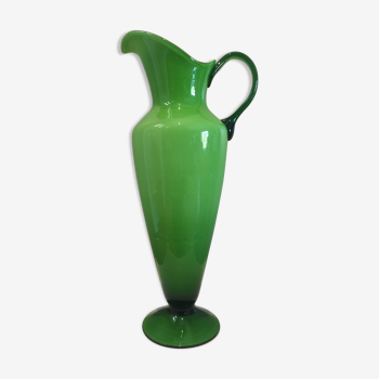 Large blown glass ewer