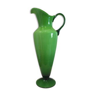 Large blown glass ewer