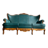 Canapé baroque vintage turquoise