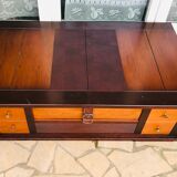 Wooden coffee table with interior niche