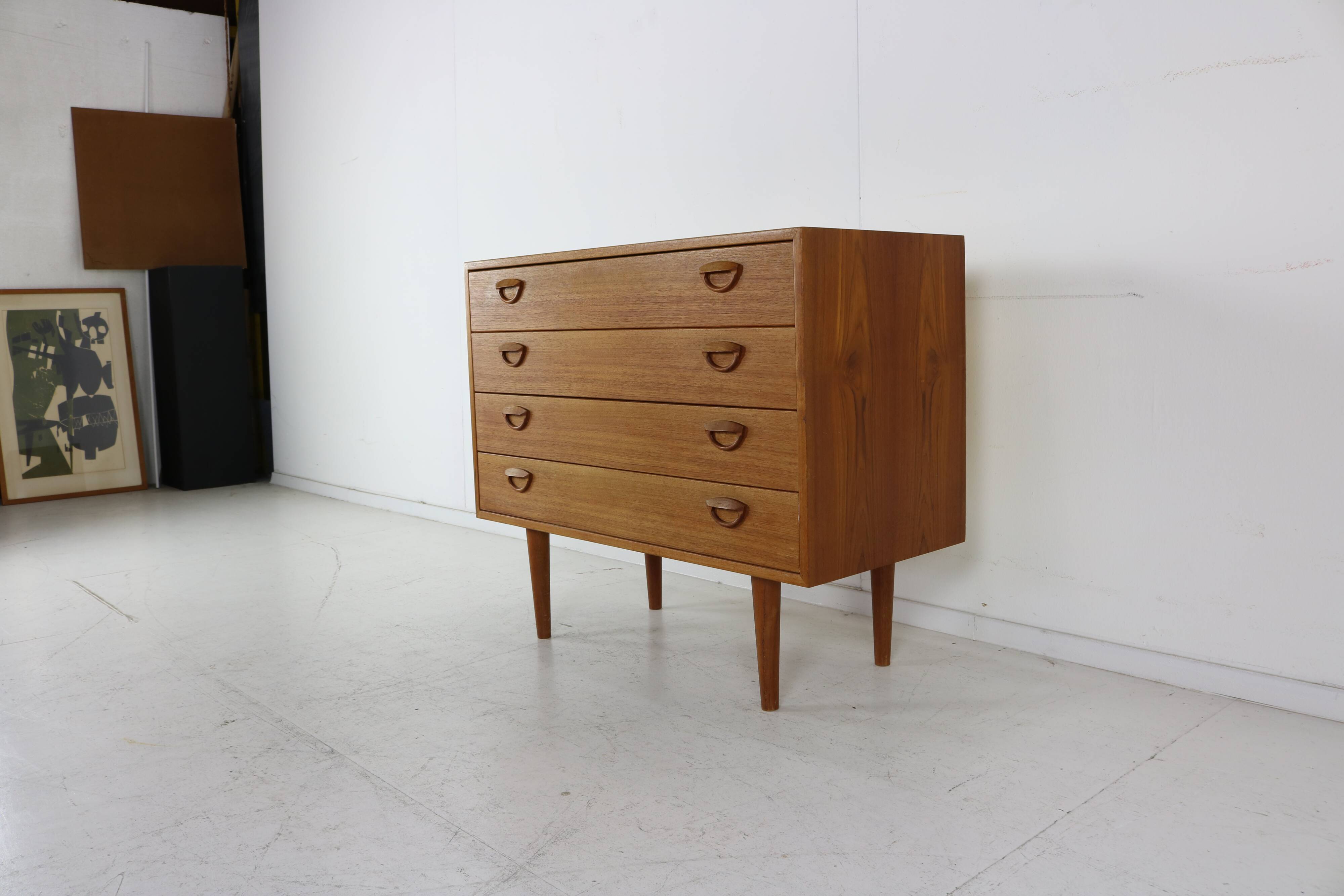 Danish design wooden chest of drawers