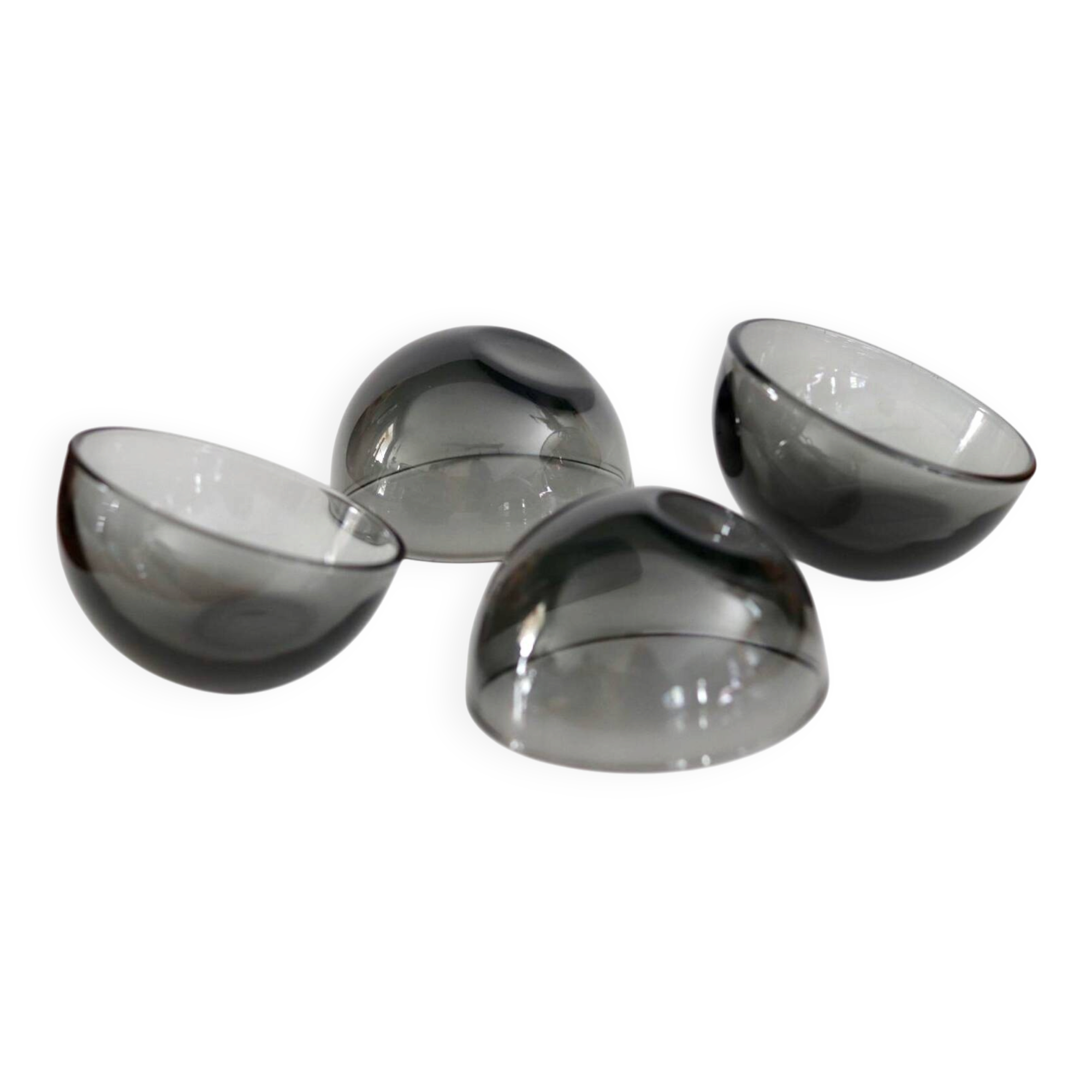 Smoked glass cups La Rochère