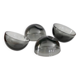 Smoked glass cups La Rochère