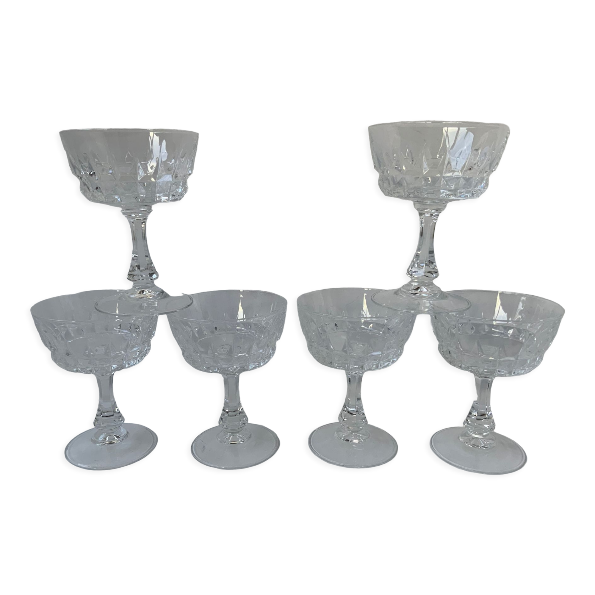 Selency champagne glasses x Monoprix Croisé Laroche