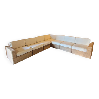 Water hyacinth modular sofa