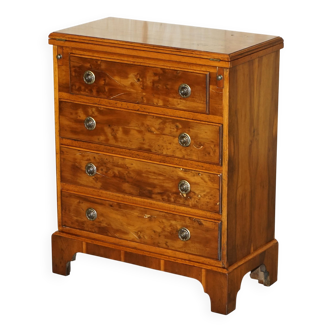 Vintage walnut commode with sliding top in Butler style.