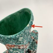 Vase vintage en céramique de vallauris, émail « fat lava » années 1960