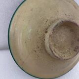 Tunisia ceramic flat glaze cream not very dense diameter 23 cm XVII or XVIII