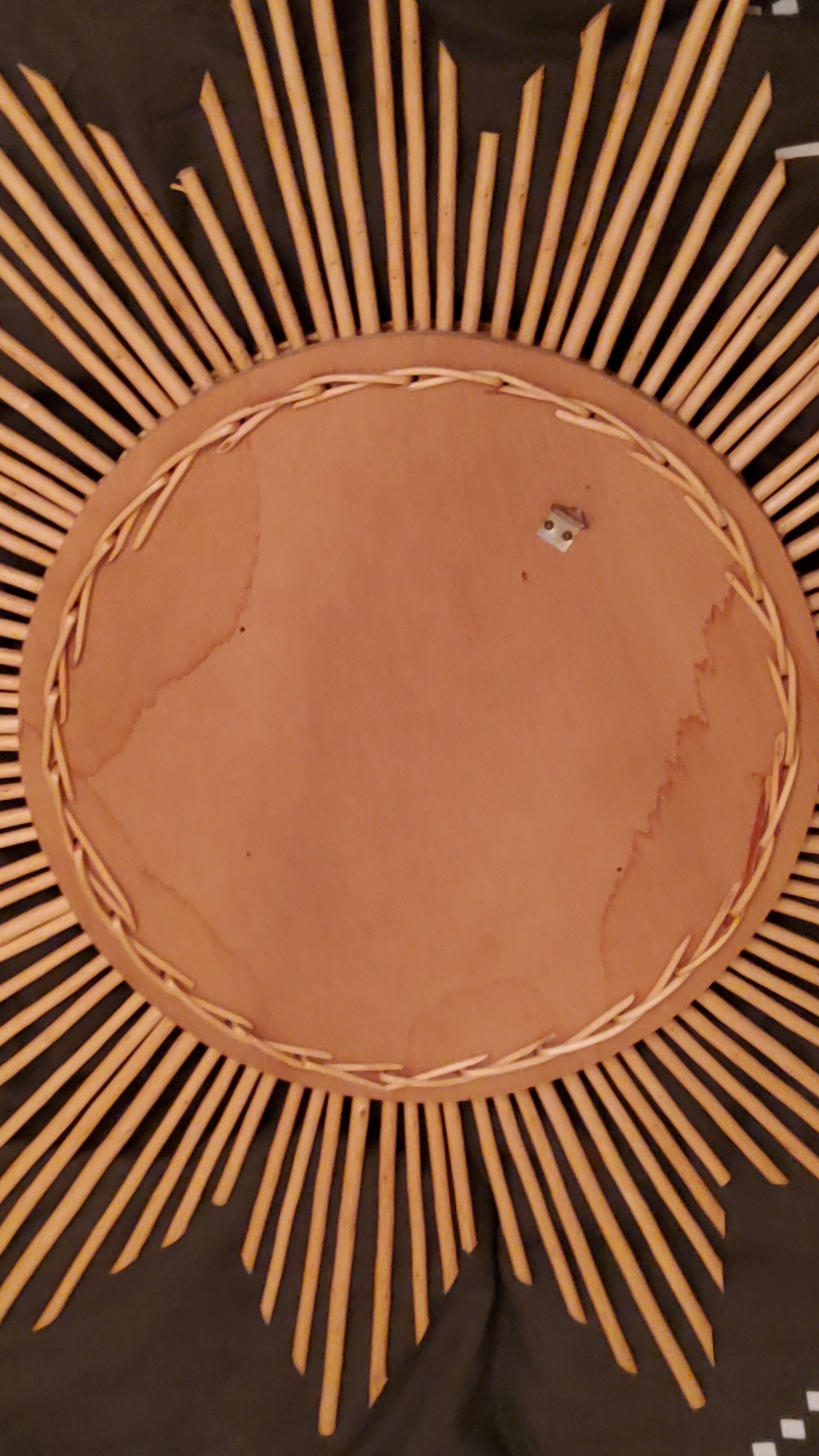Rattan sun mirror from the 70s