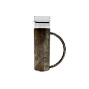 Modern silverplated and glass cruet mod. Oilvine, Lino Sabattini Italy 1970