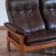 Brown leather 3-seater sofa, Sven Ellekaer for Skipper, 1982.