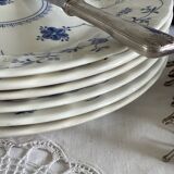 6 flat plates in English porcelain