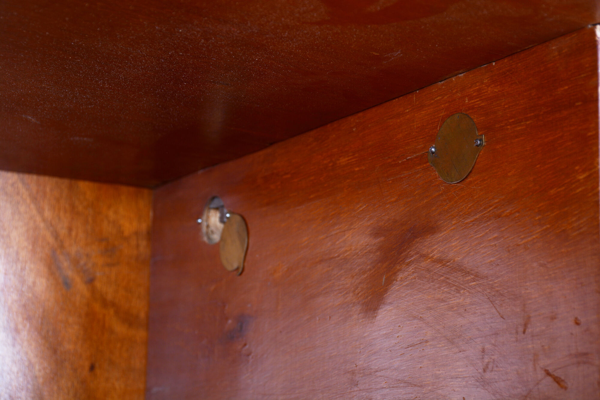 Turquoise Bauhaus three door wardrobe made in 1930s Czechia by Vichr a spol.
