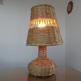 Scandinavian 70s rattan lamp