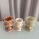 3 vases en onyx sculptées à la main