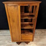 Walnut Four Curtain Revolving Bookcase
