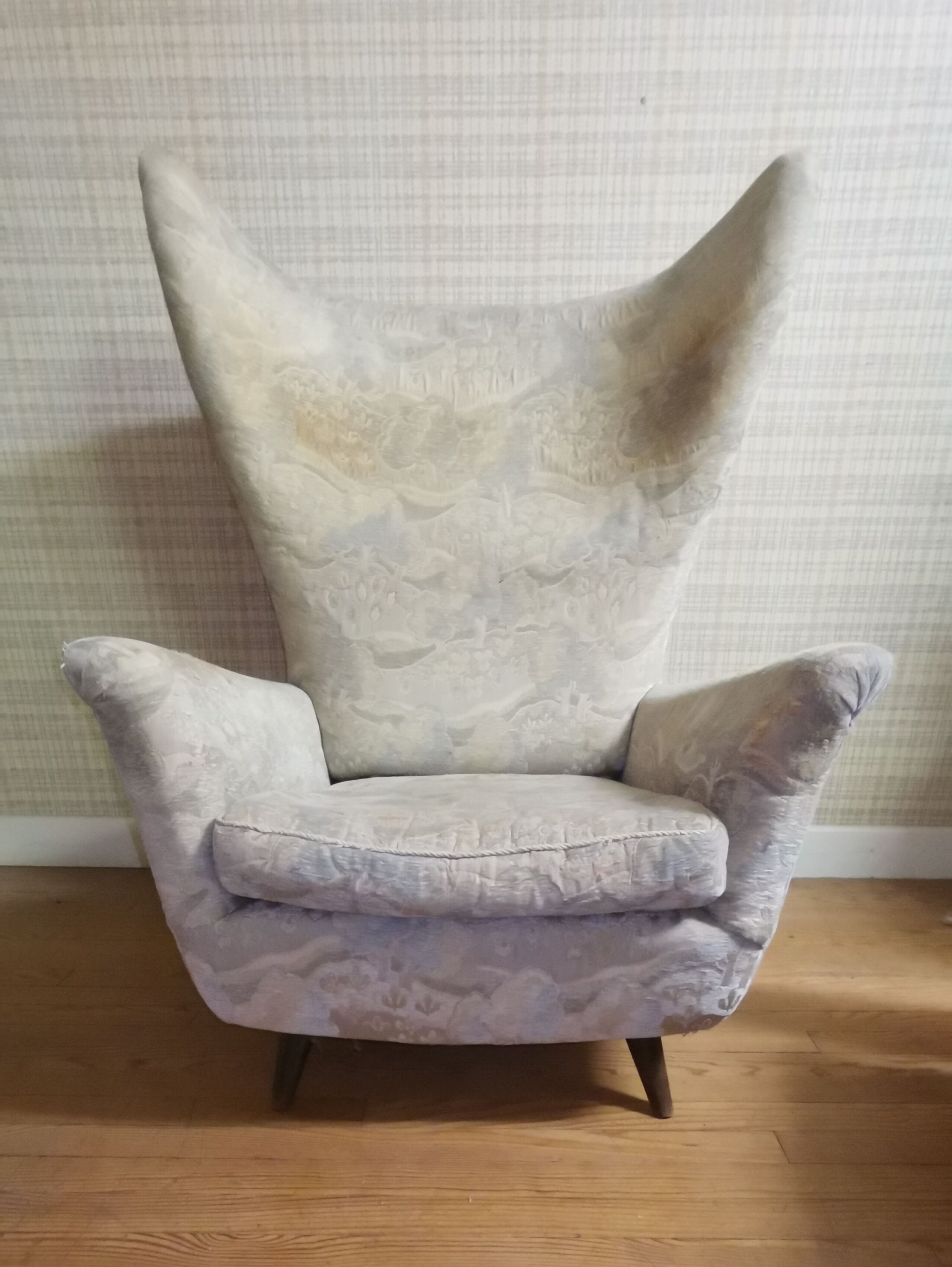 Armchair "wingback chair" Bergere 1950 organic