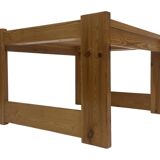 Vintage coffee table pinewood minimalist 1970s