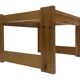 Vintage coffee table pinewood minimalist 1970s