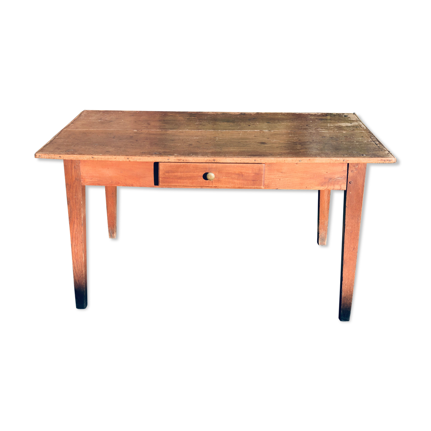 Old wooden farm or workshop table