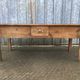Antique Rustic Solid Cherry Farmhouse Table with 3 Drawers and 1 Pull Out