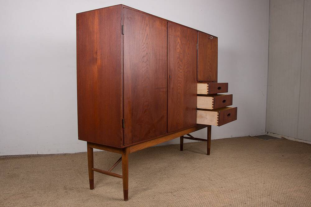 Danish Teak Highboard by Kurt Ostervig for Randers Mobelfabrik 1960.