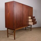 Danish Teak Highboard by Kurt Ostervig for Randers Mobelfabrik 1960.